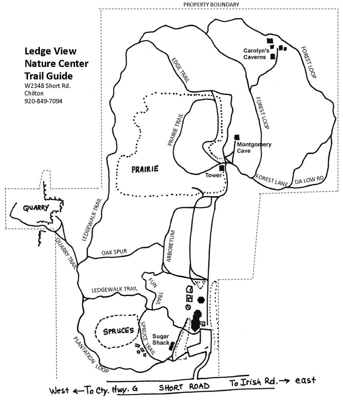 Ledge View Trail Map
