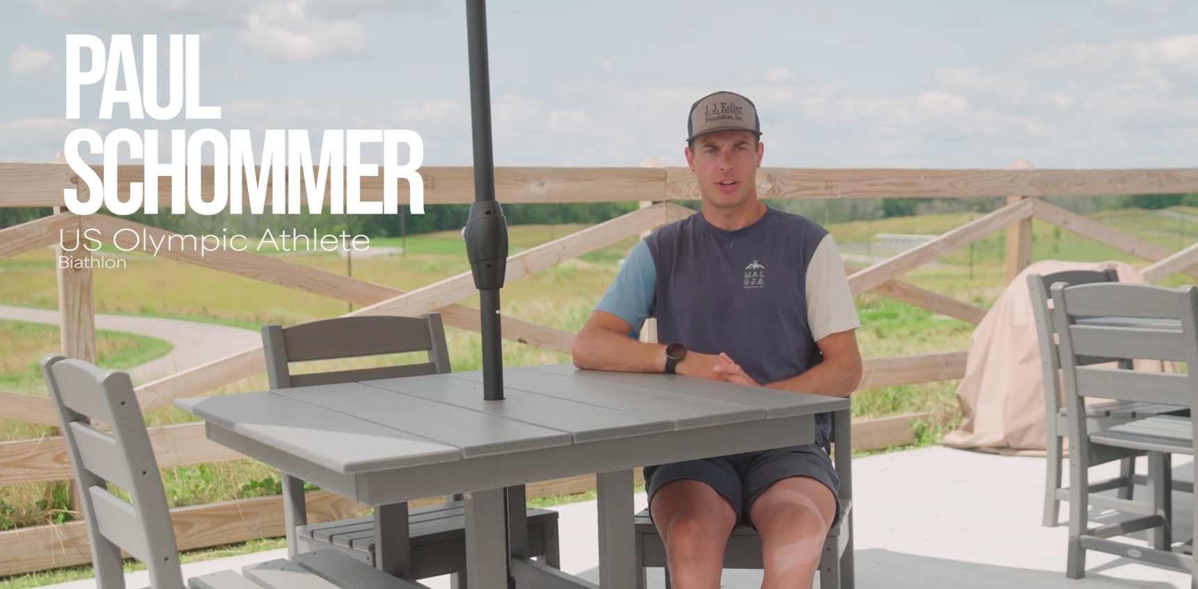 Paul Schommer talking to camera