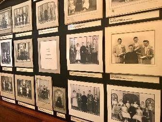 Wall of old church photos